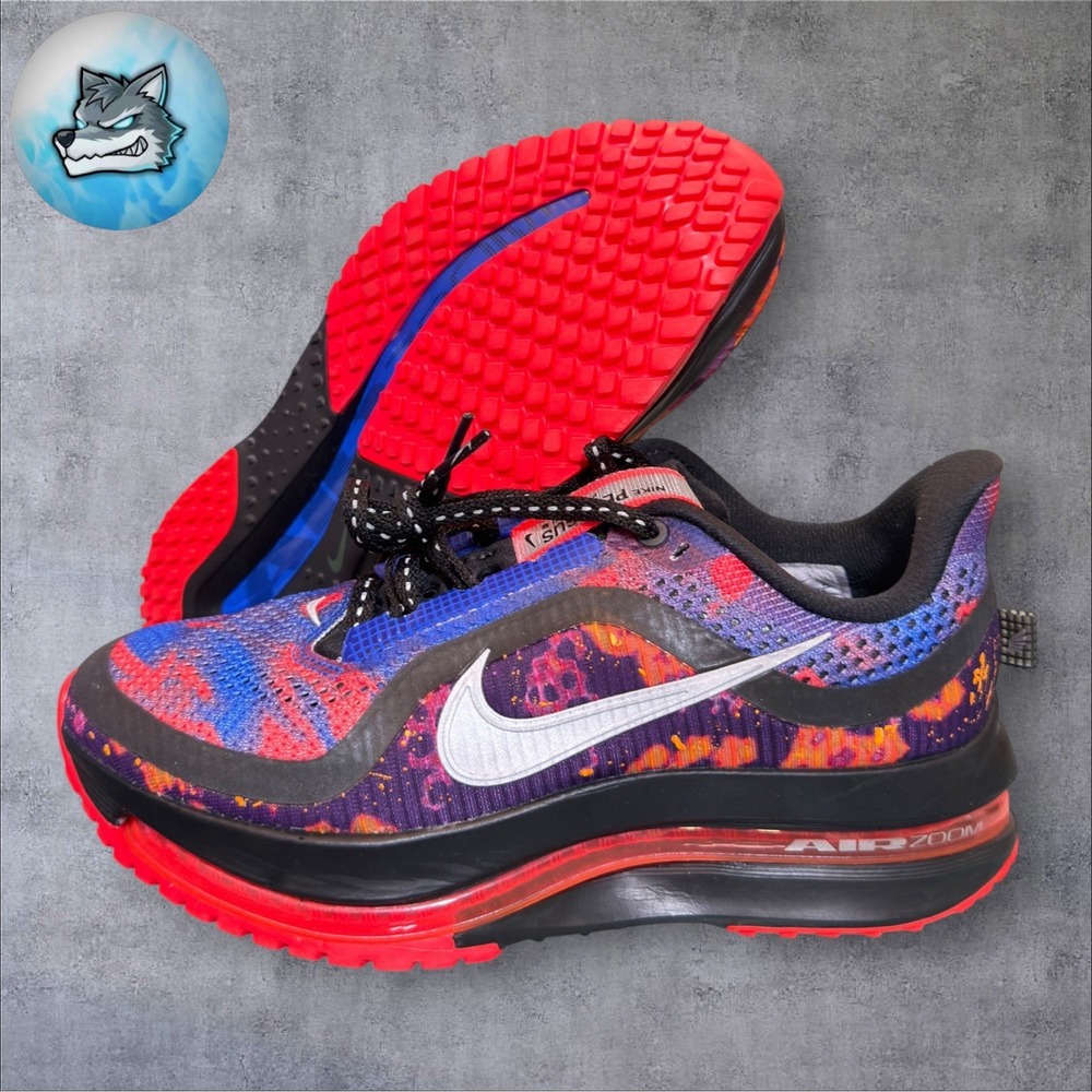 Nike Pegasus Premium Bright Crimson Racer Blue Running Shoes Wmn 5.5 IM6779-635